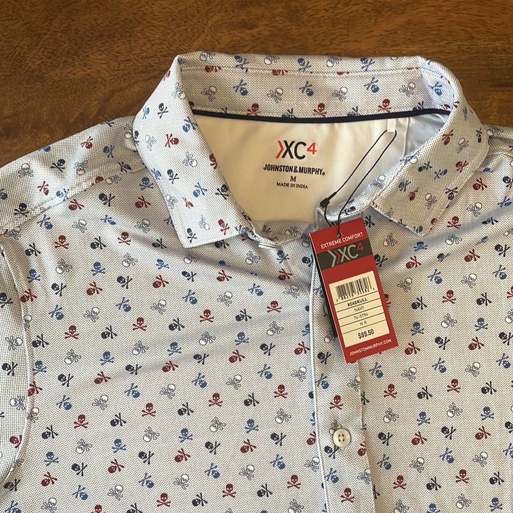 NEW Johnston & Murphy performance technology short sleeve button up.